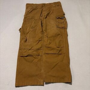 Dakota Mens 40x32 Brown Duck Canvas Cargo Work Pants Carpenter Utility
